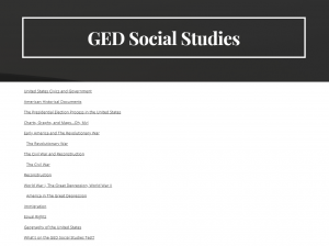 link to OCTC GED Social Studies Study website